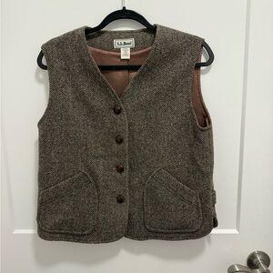 L.L. Bean Vintage Brown Wool Vest